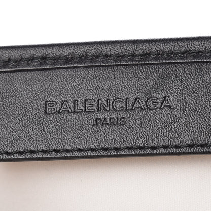 Balenciaga Cotton Canvas Calfskin M Navy Cabas Natural Black 8 of 9
