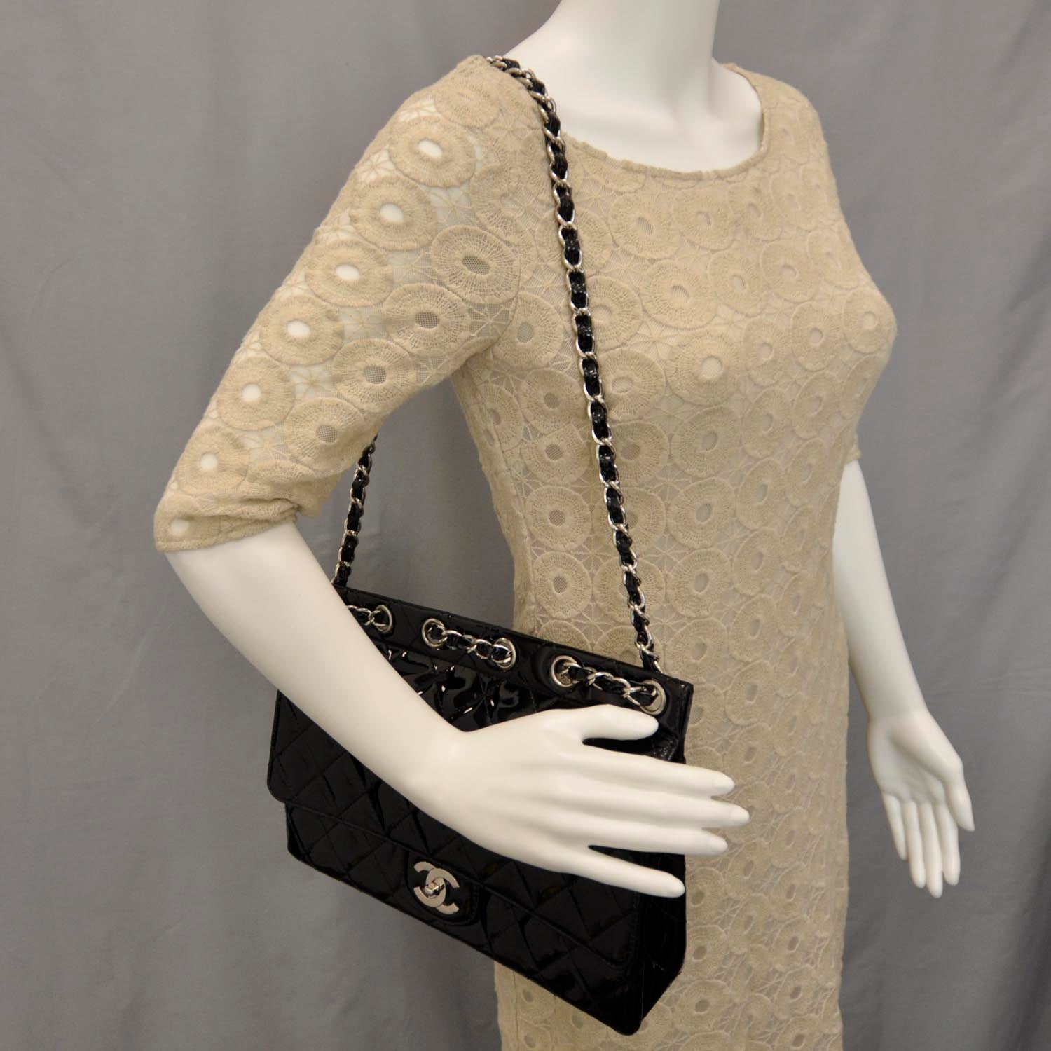 Chanel Patent Quilted Flap Bag Black 2 of 11