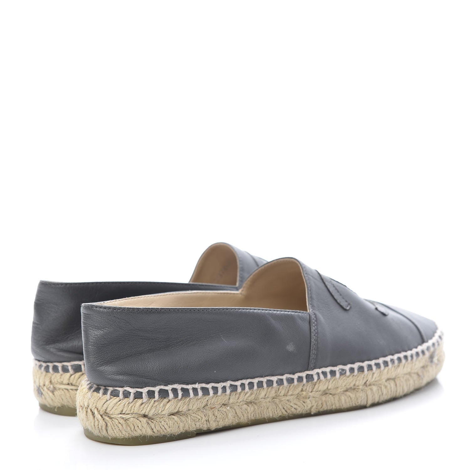 Chanel Lambskin CC Espadrilles 38 Dark Grey 4 of 13