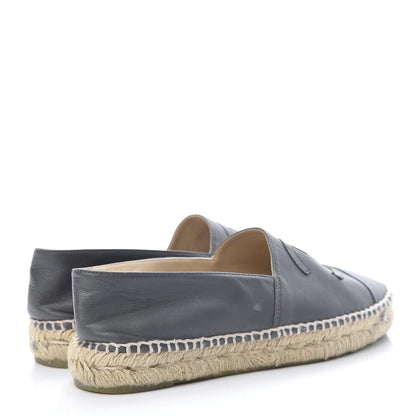 Chanel Lambskin CC Espadrilles 38 Dark Grey 4 of 13