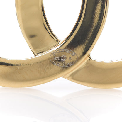 Chanel Metal Paris Button CC Large Brooch Gold 3 of 4