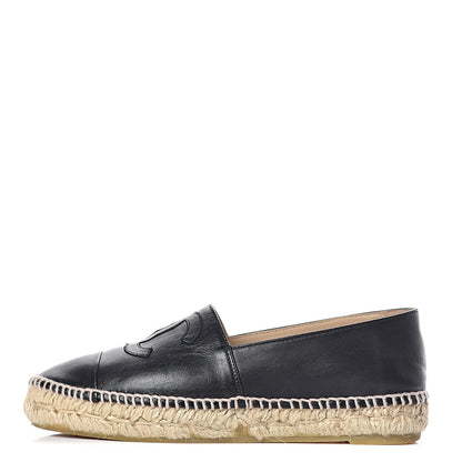 Chanel Lambskin CC Espadrilles 36 Black 1 of 14