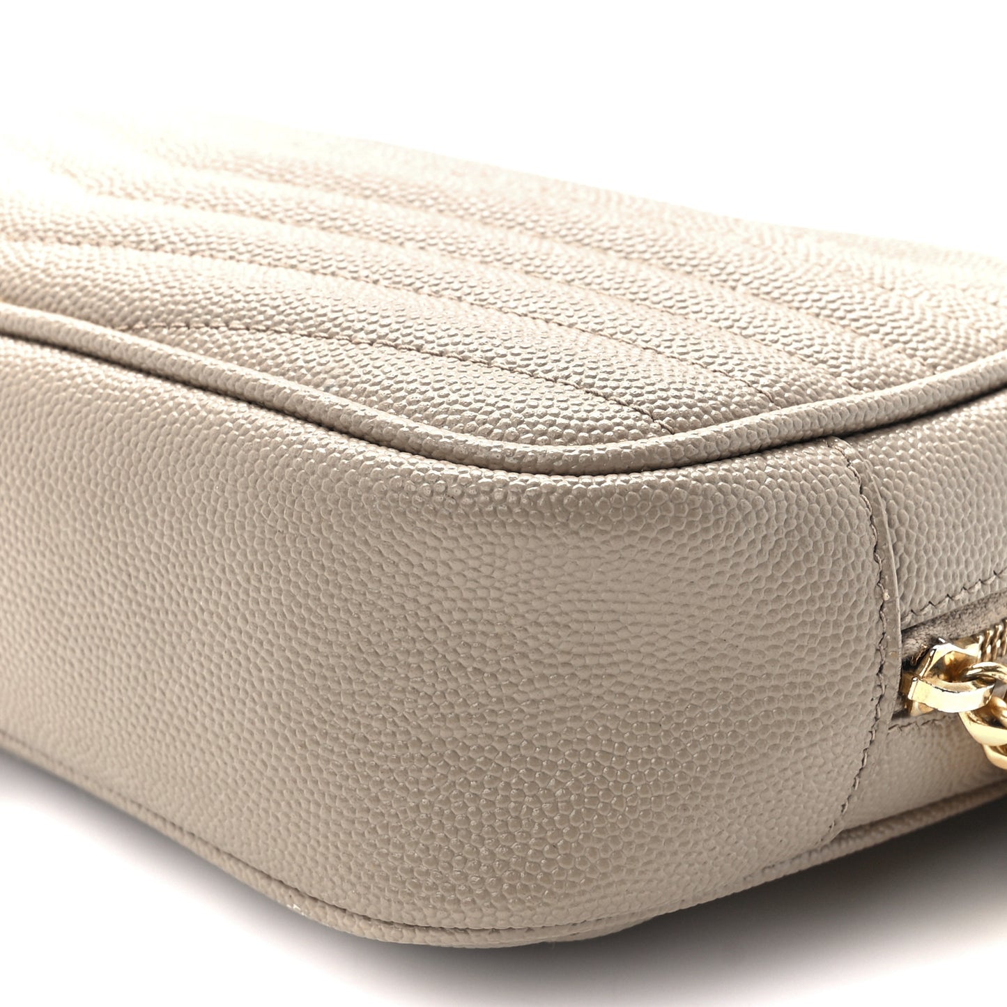 Grain De Poudre Matelasse Monogram Mini Lou Camera Bag Dark Beige