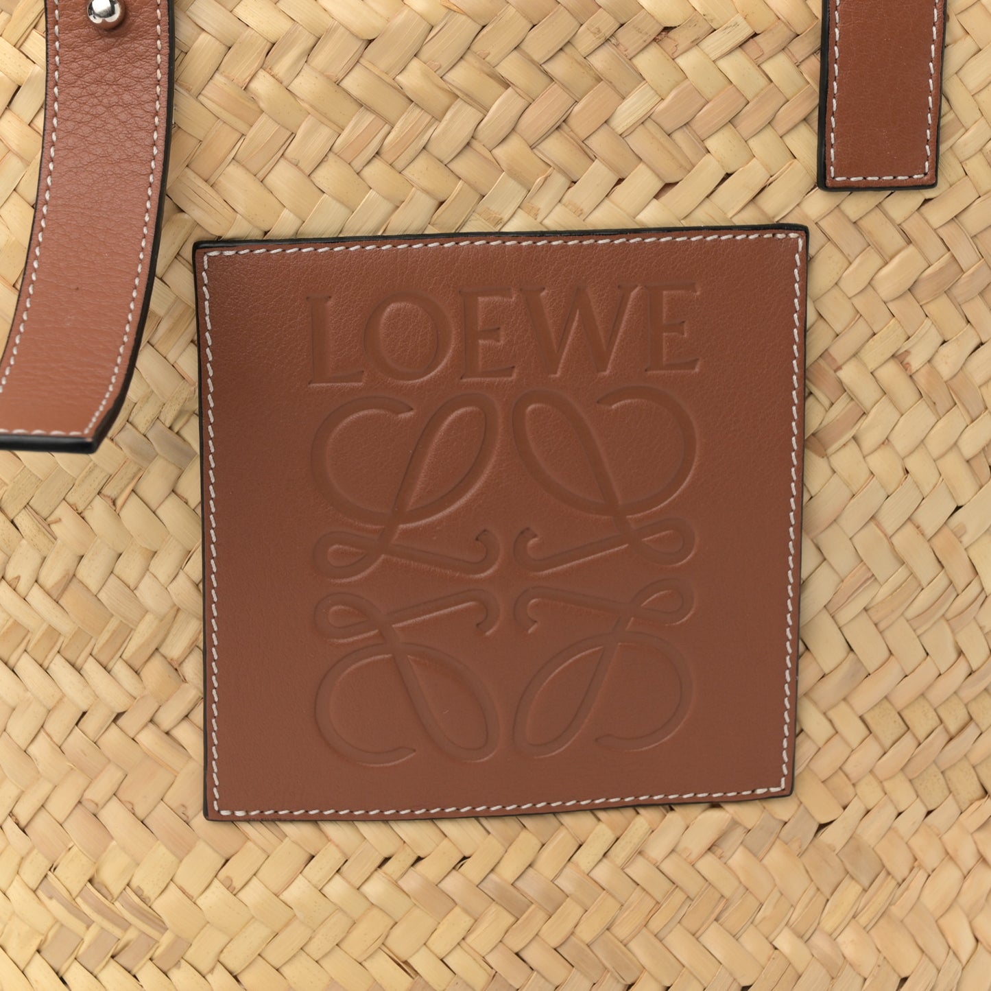 Raffia Basket Tote Bag Natural Tan