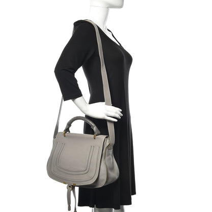 Chloe Calfskin Medium Marcie Top Handle Bag Cashmere Grey 2 of 8