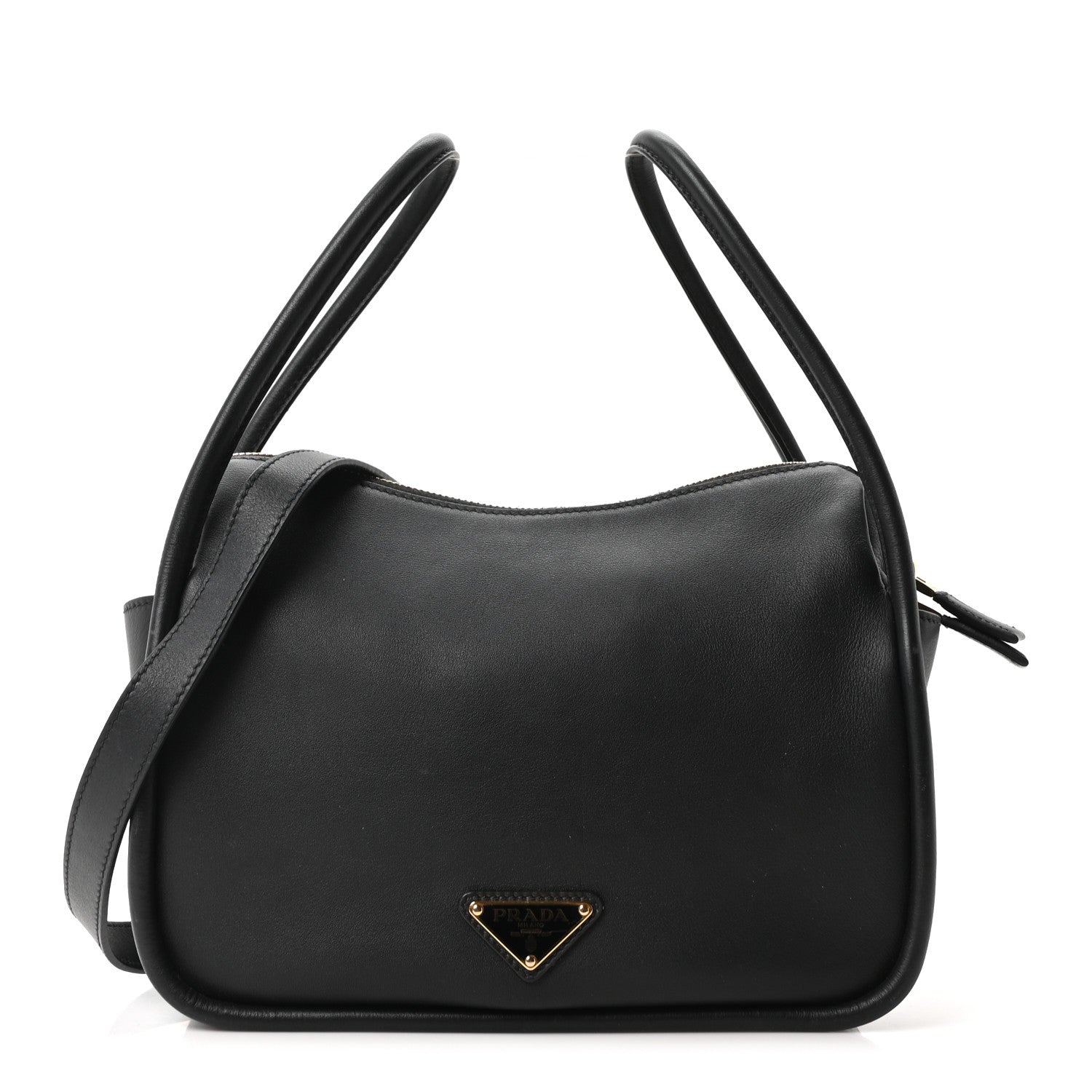Prada Soft Calfskin Darling Shoulder Bag Black 1 of 10