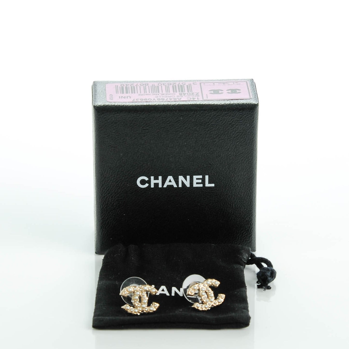 Pearl CC Earrings Light Gold