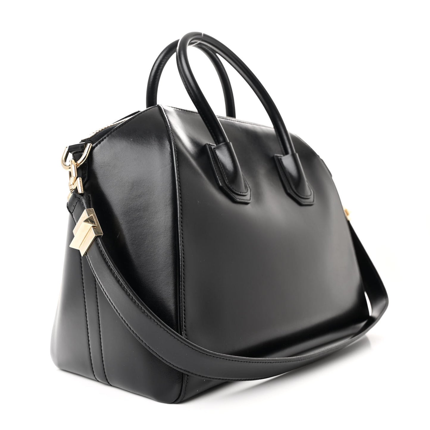 Shiny Lord Calfskin Medium Antigona Black