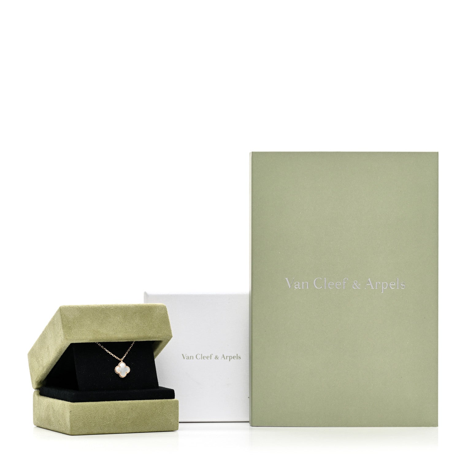 Van Cleef & Arpels 18K Yellow Gold Mother of Pearl Sweet Alhambra Pendant Necklace 6 of 6