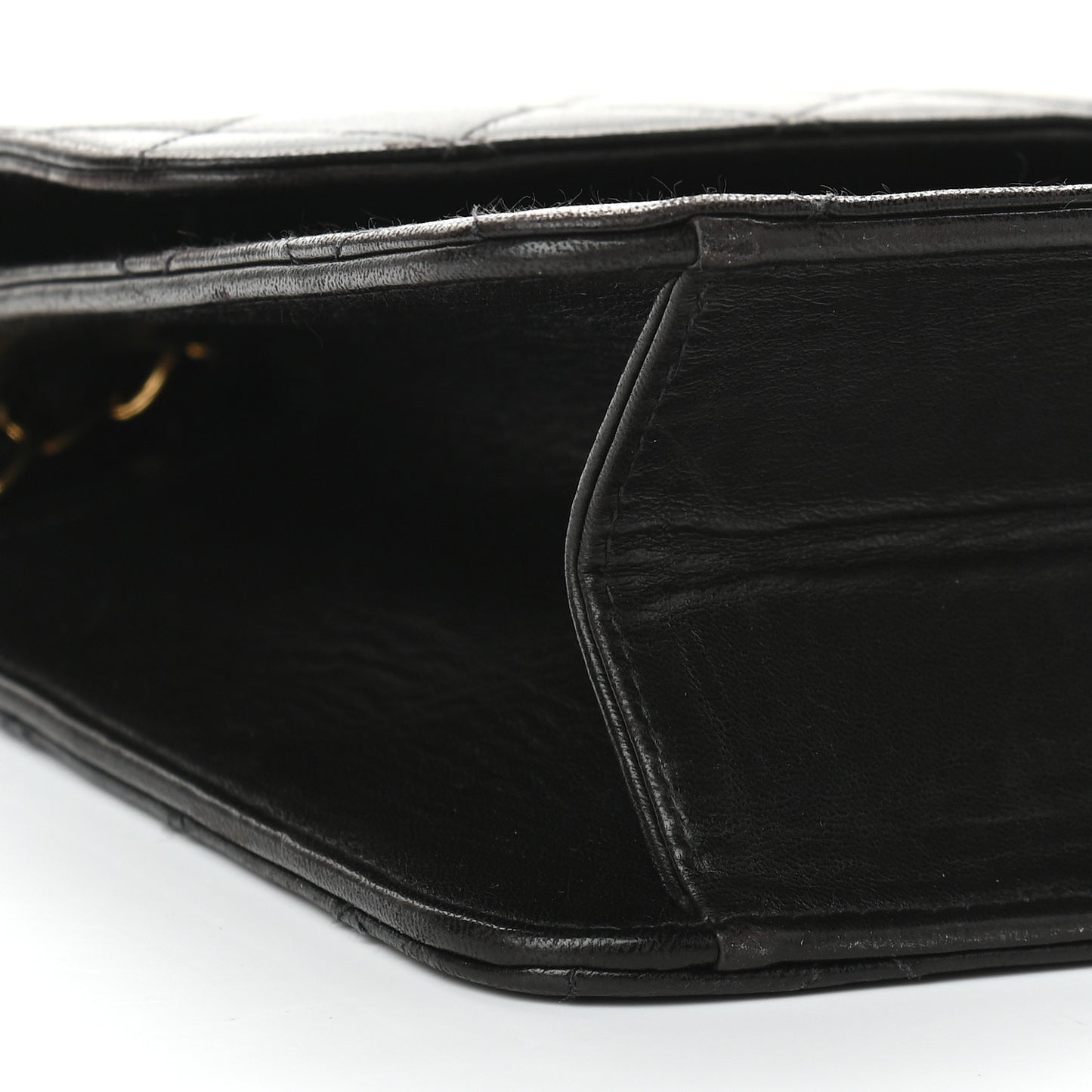 Lambskin Quilted Medium Single Flap Black