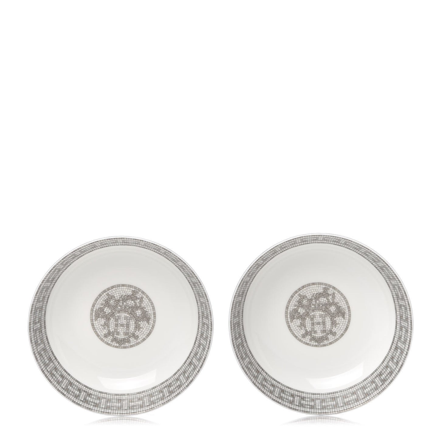 Porcelain Mosaique Au 24 Platine Cereal Bowl Set of 2