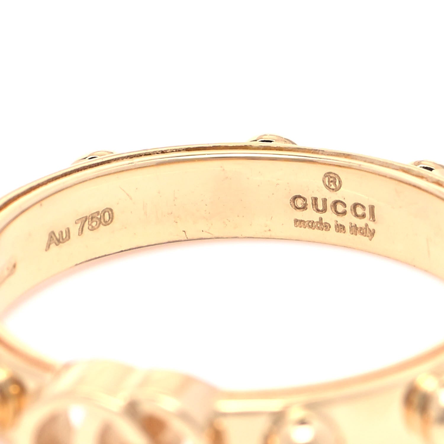 Gucci 18K Yellow Gold Running GG Ring 53 6.25 4 of 4