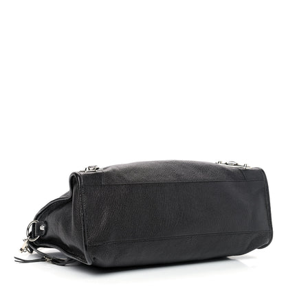 Balenciaga Chevre Silver Metallic Edge Hardware City Black 4 of 9