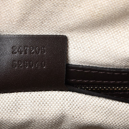 Gucci Monogram Vintage Web Medium Boston Dark Brown 6 of 7