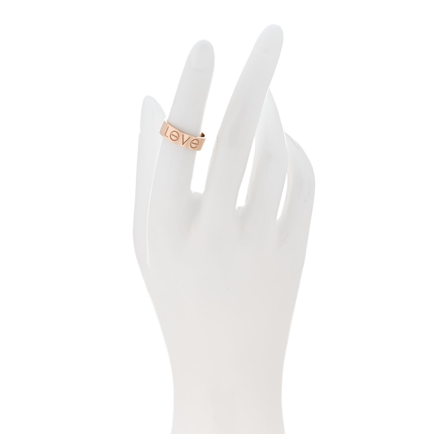 18K Pink Gold 5.5mm Engraved LOVE Ring 50 5.25