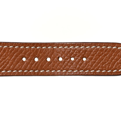Hermes Epsom Heure H Hour Watch PM Strap Gold 3 of 6