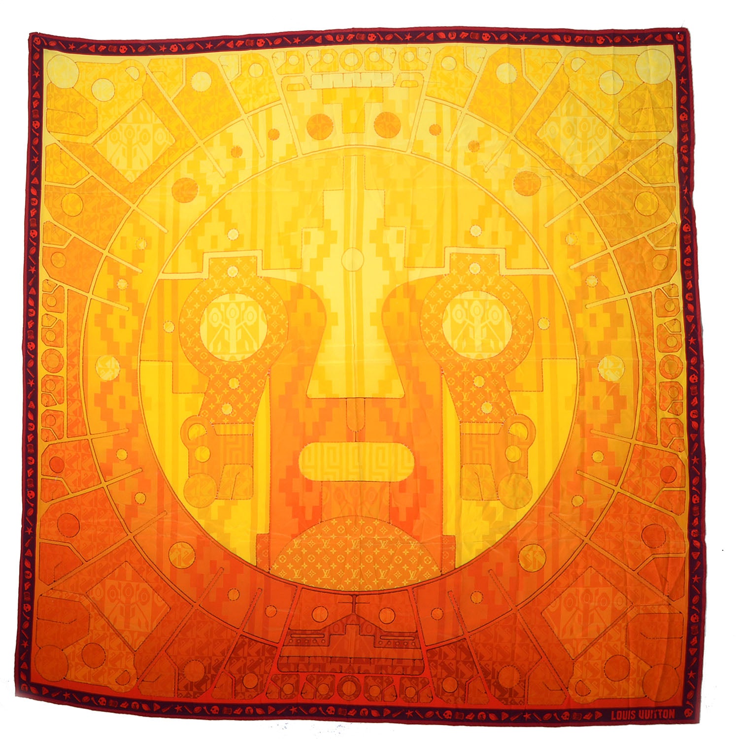 Louis Vuitton Silk Sun Giant Square Scarf 3 of 7