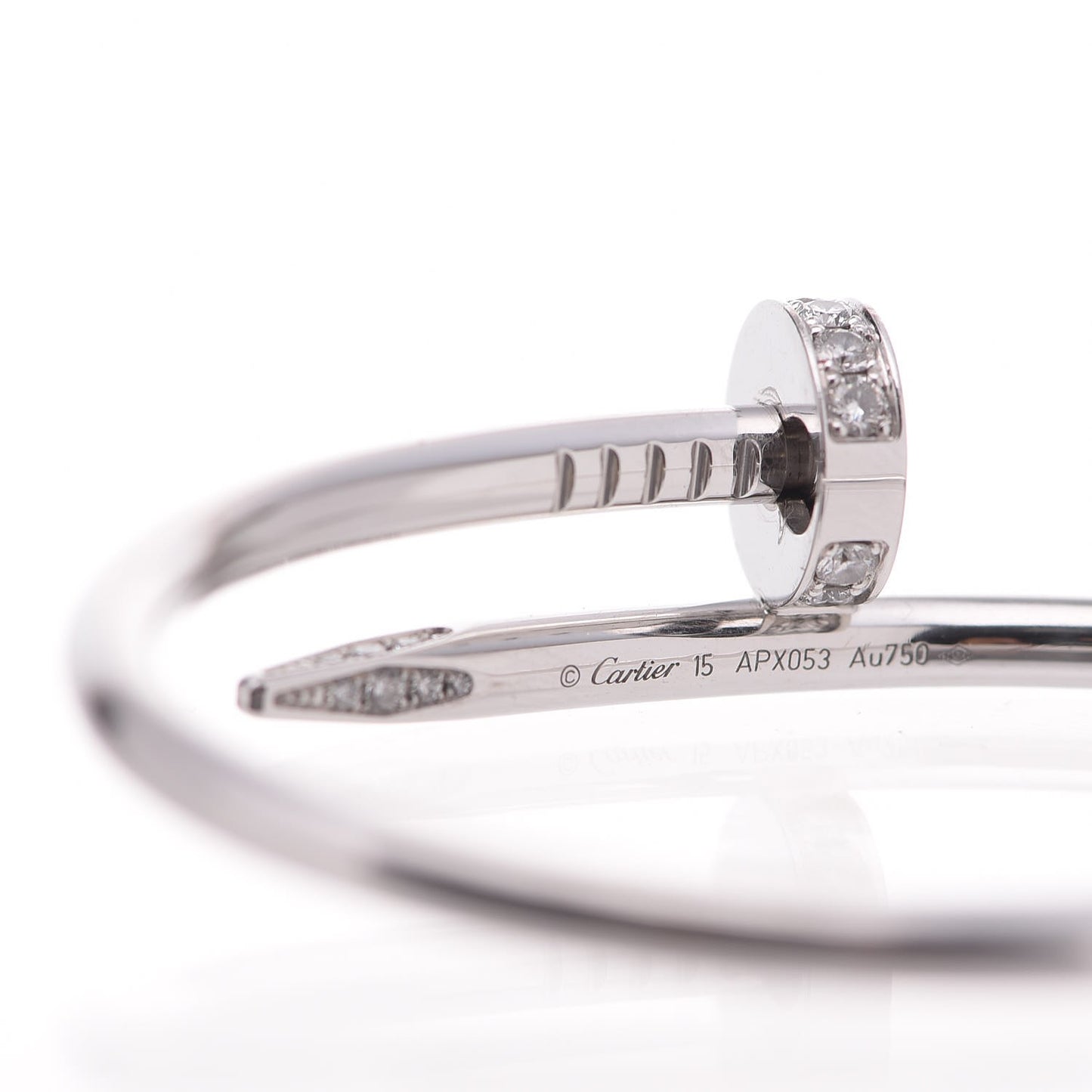 18K White Gold Diamond Juste Un Clou Bracelet 15