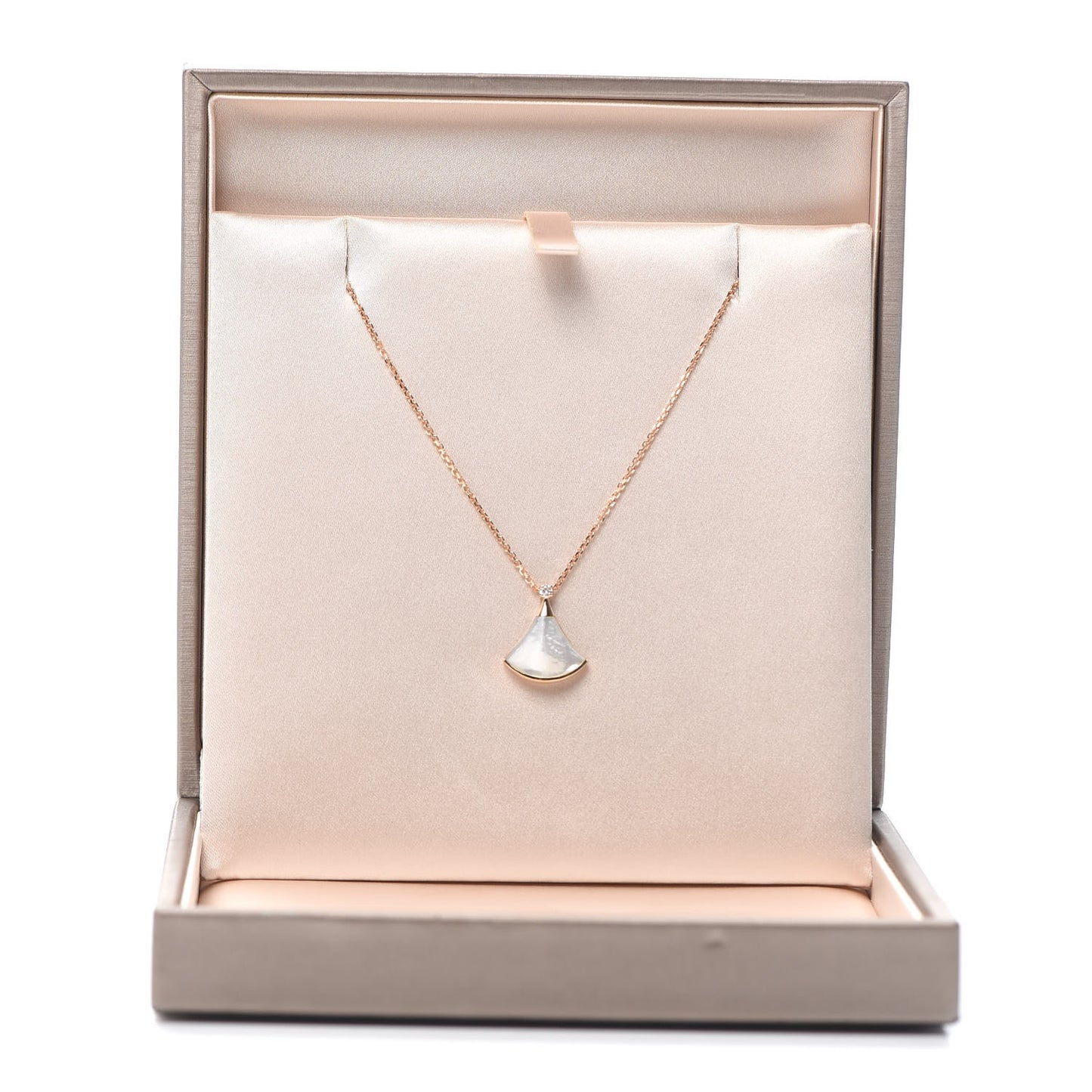 18K Rose Gold Diamond Mother of Pearl Small Divas' Dream Pendant Necklace