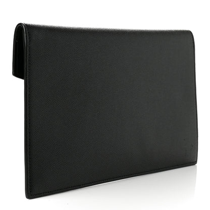 Saint Laurent Grain De Poudre Uptown Pouch Black 3 of 7