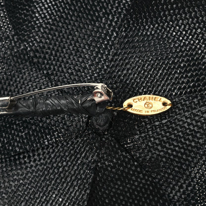Chanel Fabric Camellia Brooch Black 3 of 3