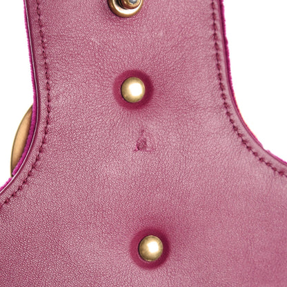 Gucci Velvet Matelasse Medium GG Marmont Shoulder Bag Fuchsia Violet Cyclamen 8 of 10