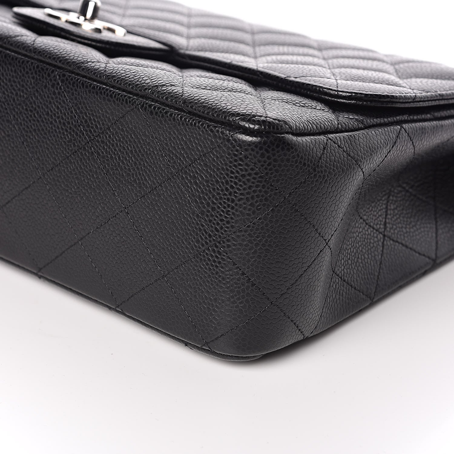 Chanel Caviar Quilted Jumbo Single Flap Black 10 of 12
