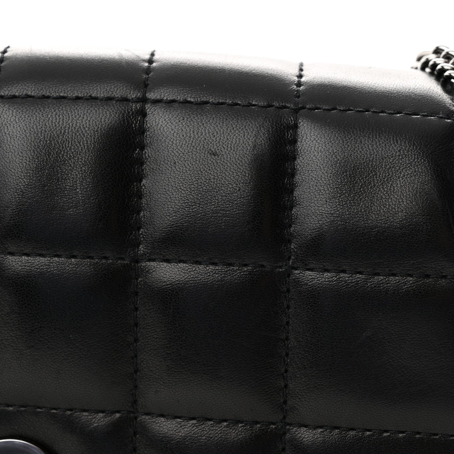 Chanel Lambskin Chocolate Bar Quilted Lambskin 5 Chain Flap Black 12 of 13
