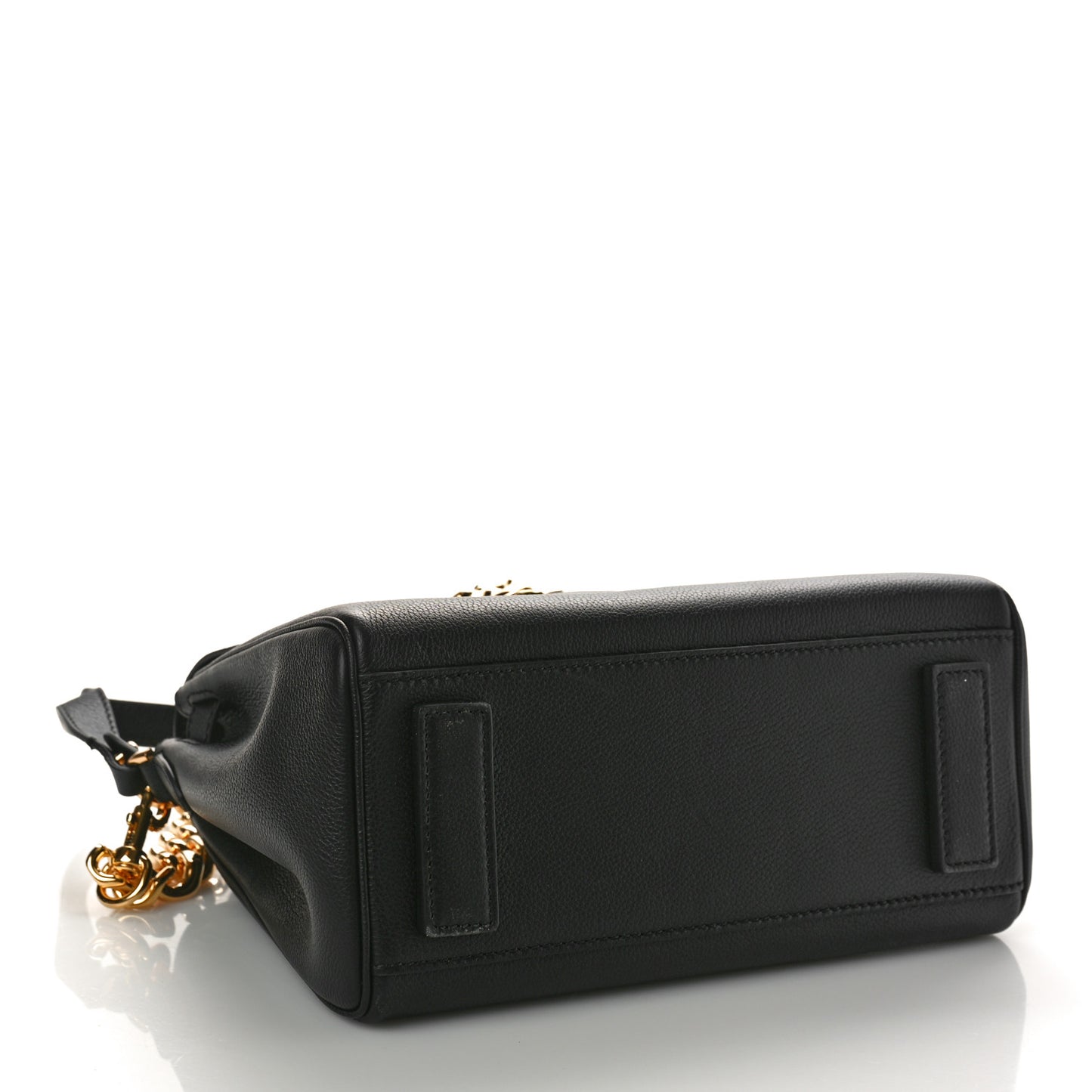 Grained Calfskin La Medusa Top Handle Bag Black