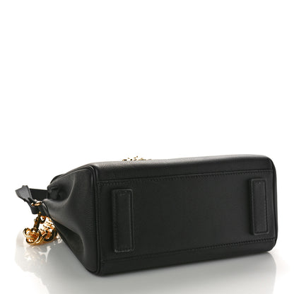 Versace Grained Calfskin La Medusa Top Handle Bag Black 4 of 9