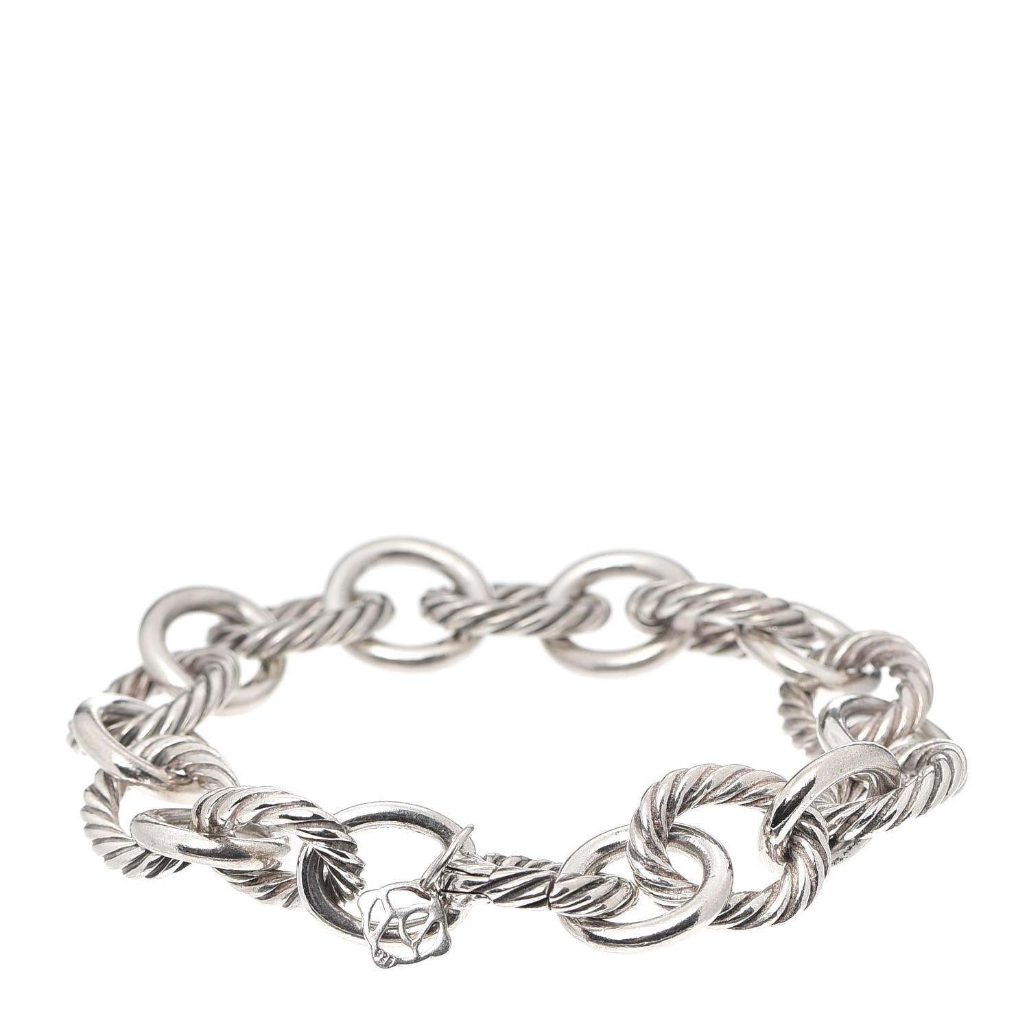 David Yurman Sterling Silver 12mm Large Oval Link Bracelet 5 of 5