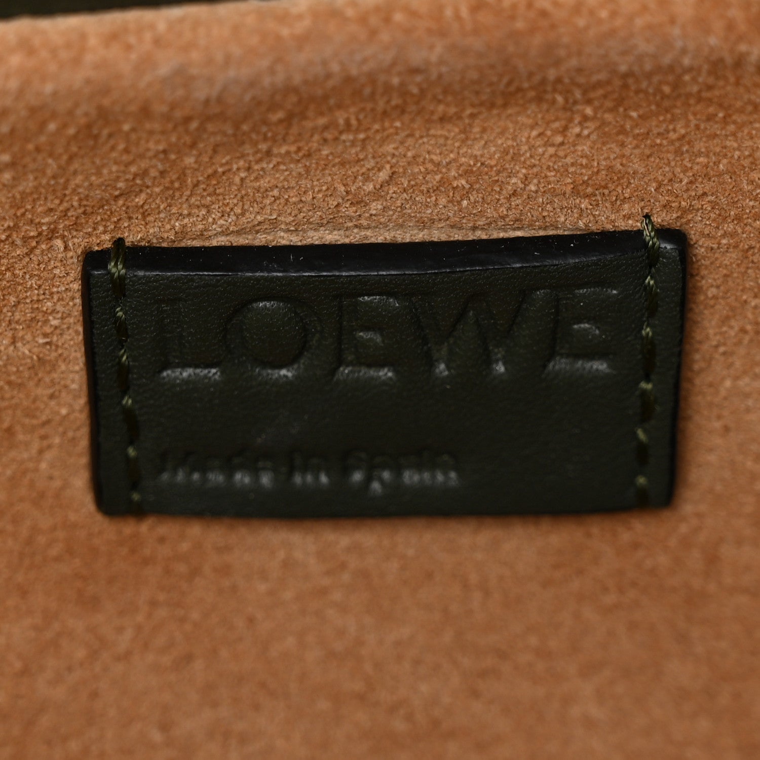 Loewe Calfskin Flamenco Knot Clutch Vintage Khaki 6 of 10