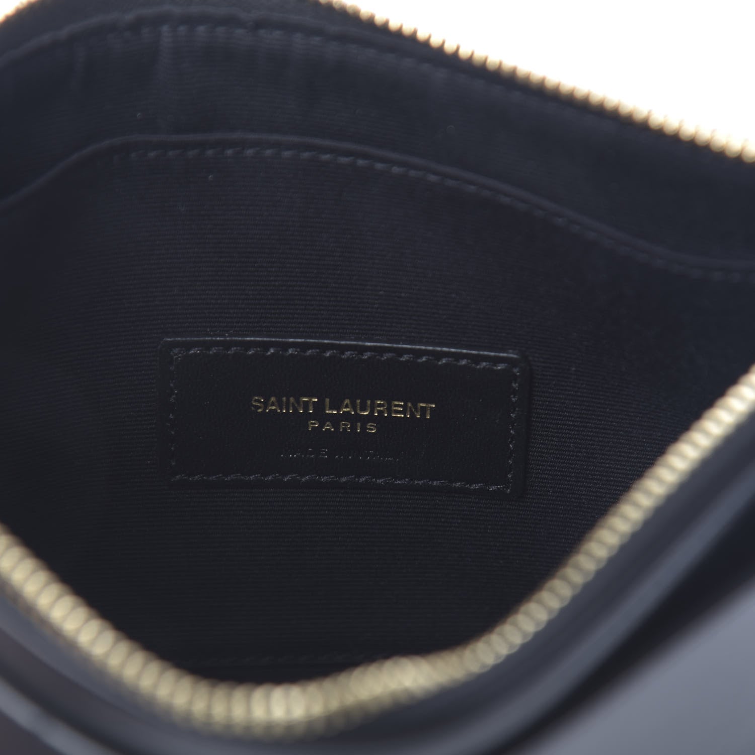 Saint Laurent Smooth Calfskin Monogram Bill Pouch Black 6 of 8