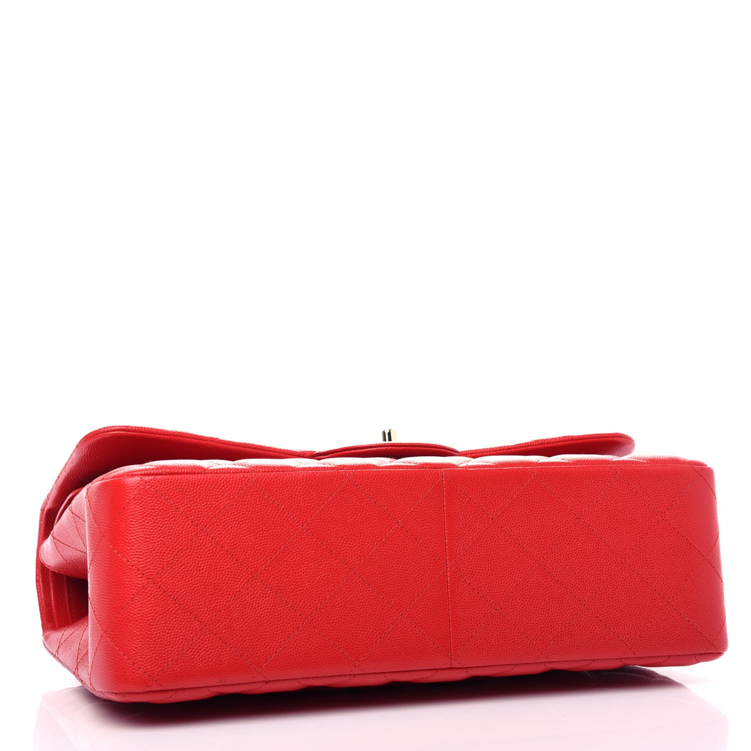 Chanel Caviar Quilted Jumbo Double Flap Red 4 of 11