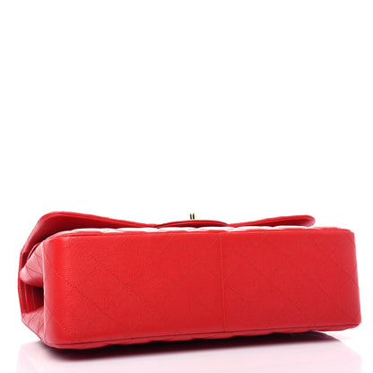 Chanel Caviar Quilted Jumbo Double Flap Red 4 of 11