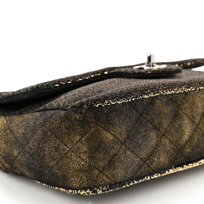 Chanel Sequin Suede Medium Flap Black Gold 8 of 9