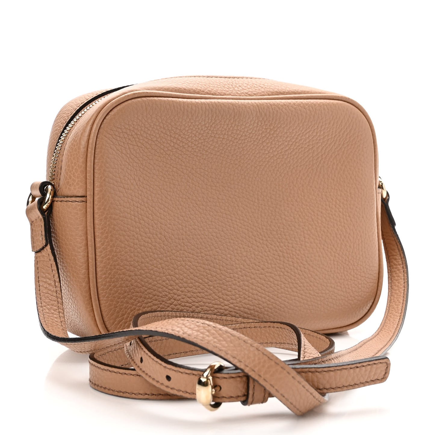 Pebbled Calfskin Small Soho Disco Bag Camelia