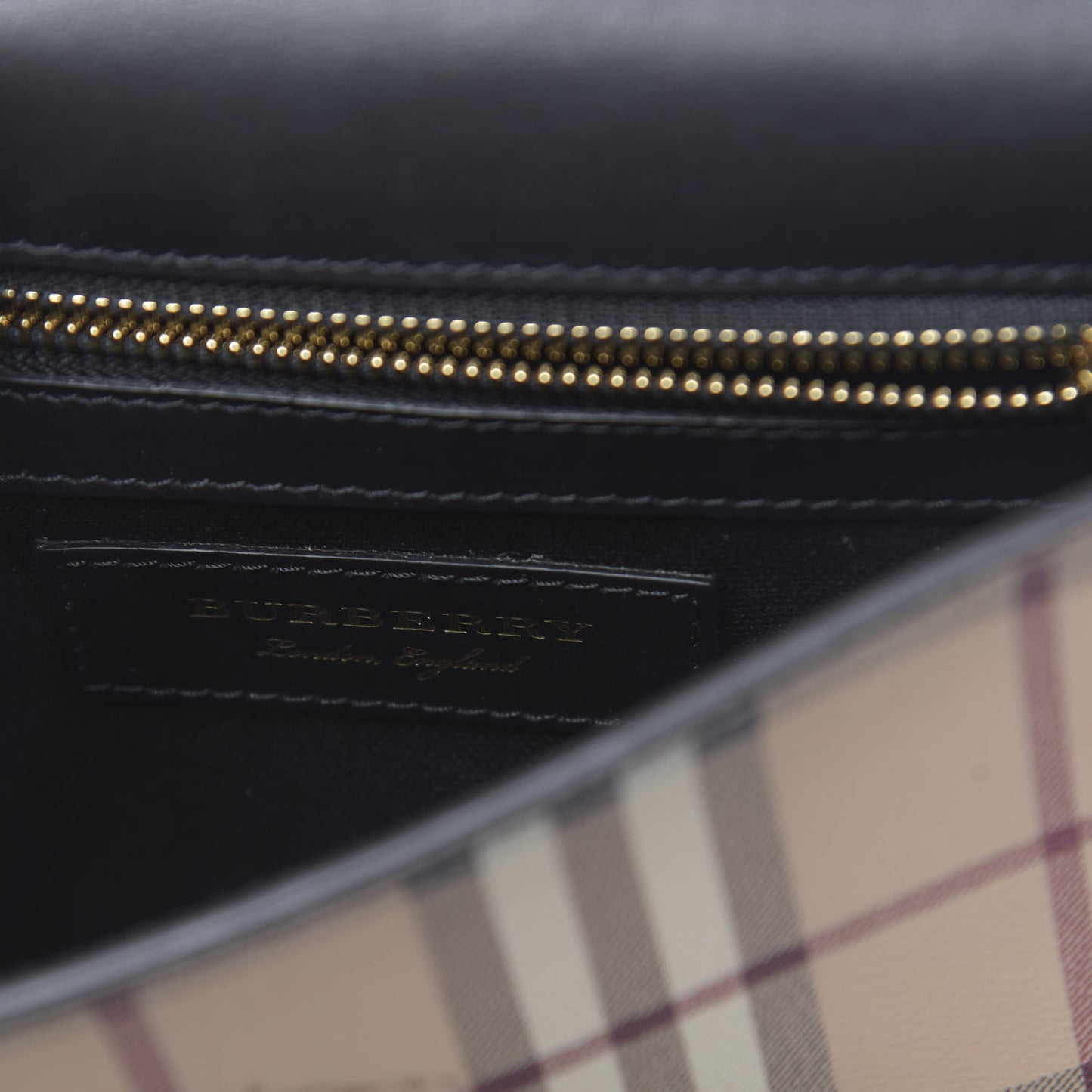 Haymarket Check Small Loxley Crossbody Bright Toffee