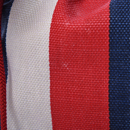 Gucci Canvas Logo Sylvie Stripe Drawstring Backpack Red 11 of 13