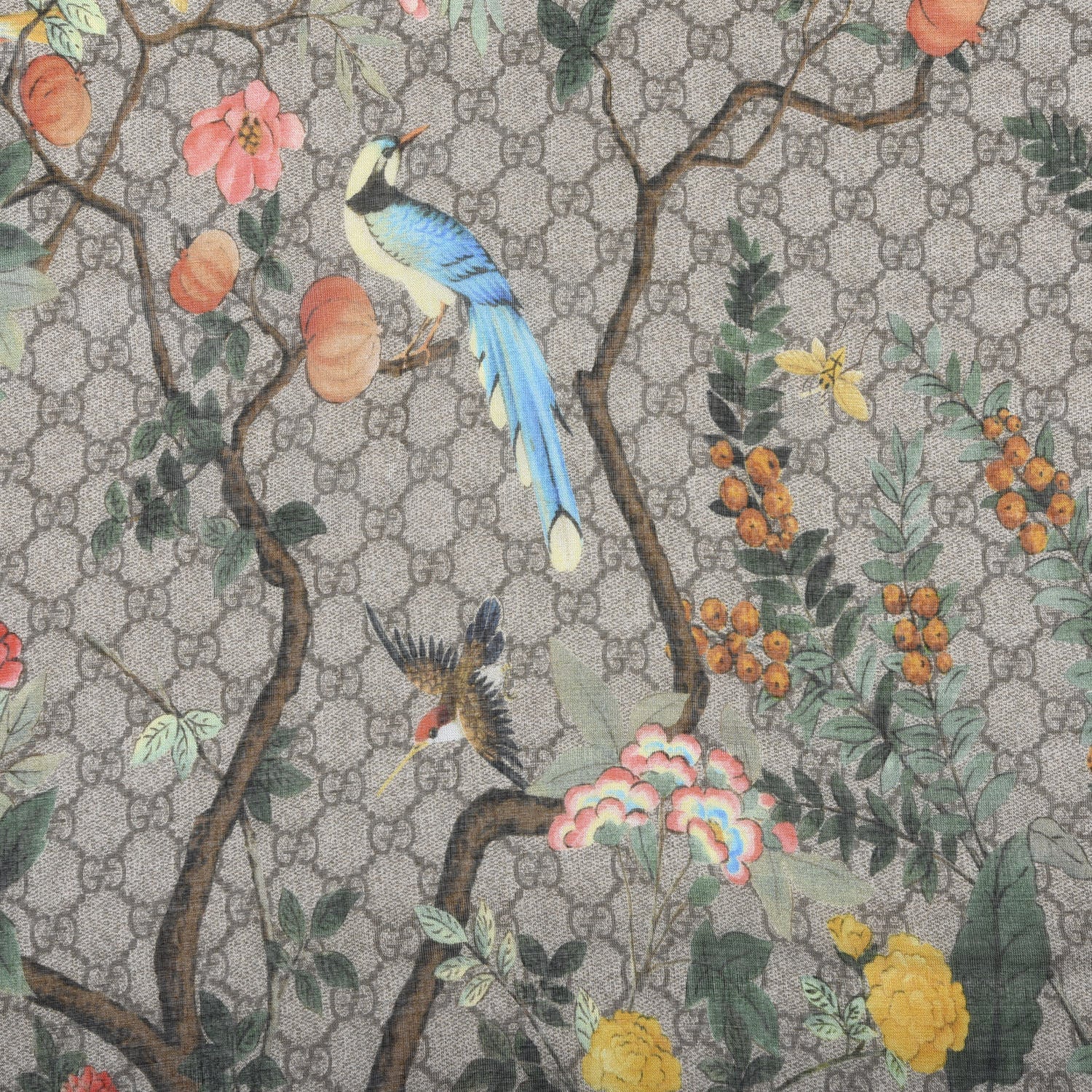 Gucci Modal Silk GG Monogram GG Tian Shawl Scarf Green Dark Green 4 of 8