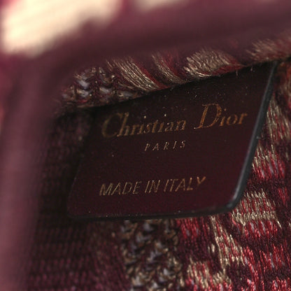 Christian Dior Oblique Mini Book Tote Burgundy Multicolor 6 of 9
