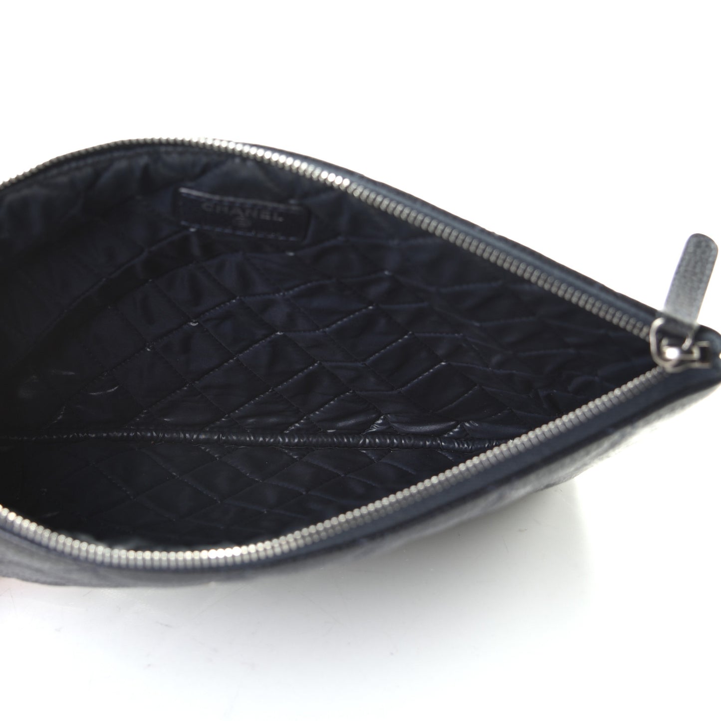 Caviar Quilted Medium Cosmetic Case Navy