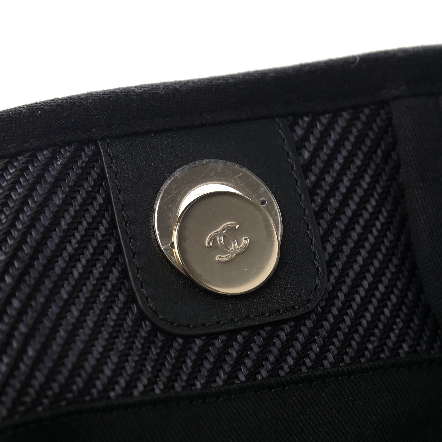 Chanel Mixed Fibers Small Deauville Tote Black 12 of 14