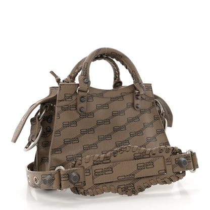 Balenciaga Coated Canvas BB Monogram Neo Cagole Handbag XS Beige Brown 4 of 11