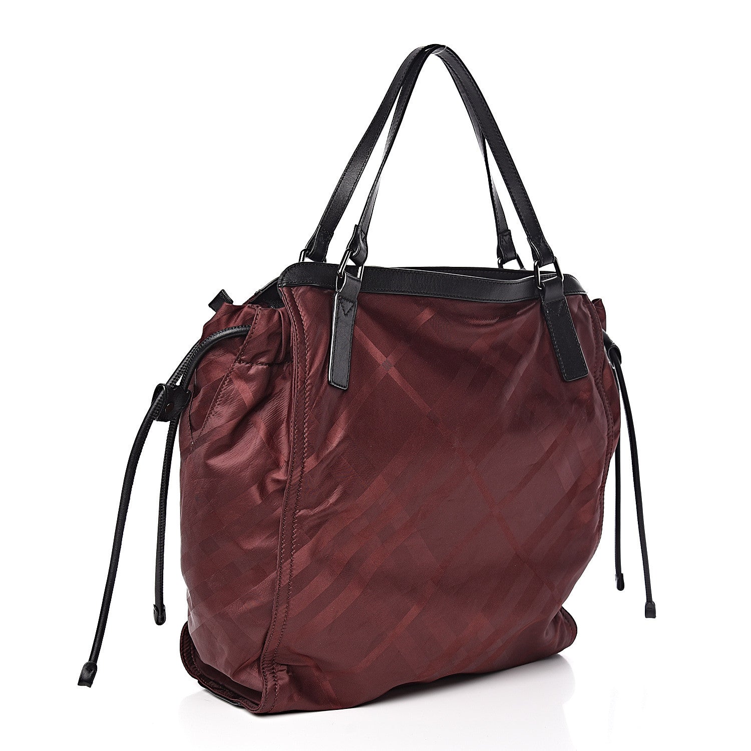 Burberry Nylon Buckleigh Packable Tote Bag Burgundy Red 3 of 11