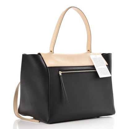 Celine Smooth Calfskin Small Bi-Color Belt Bag Black Cream 3 of 9