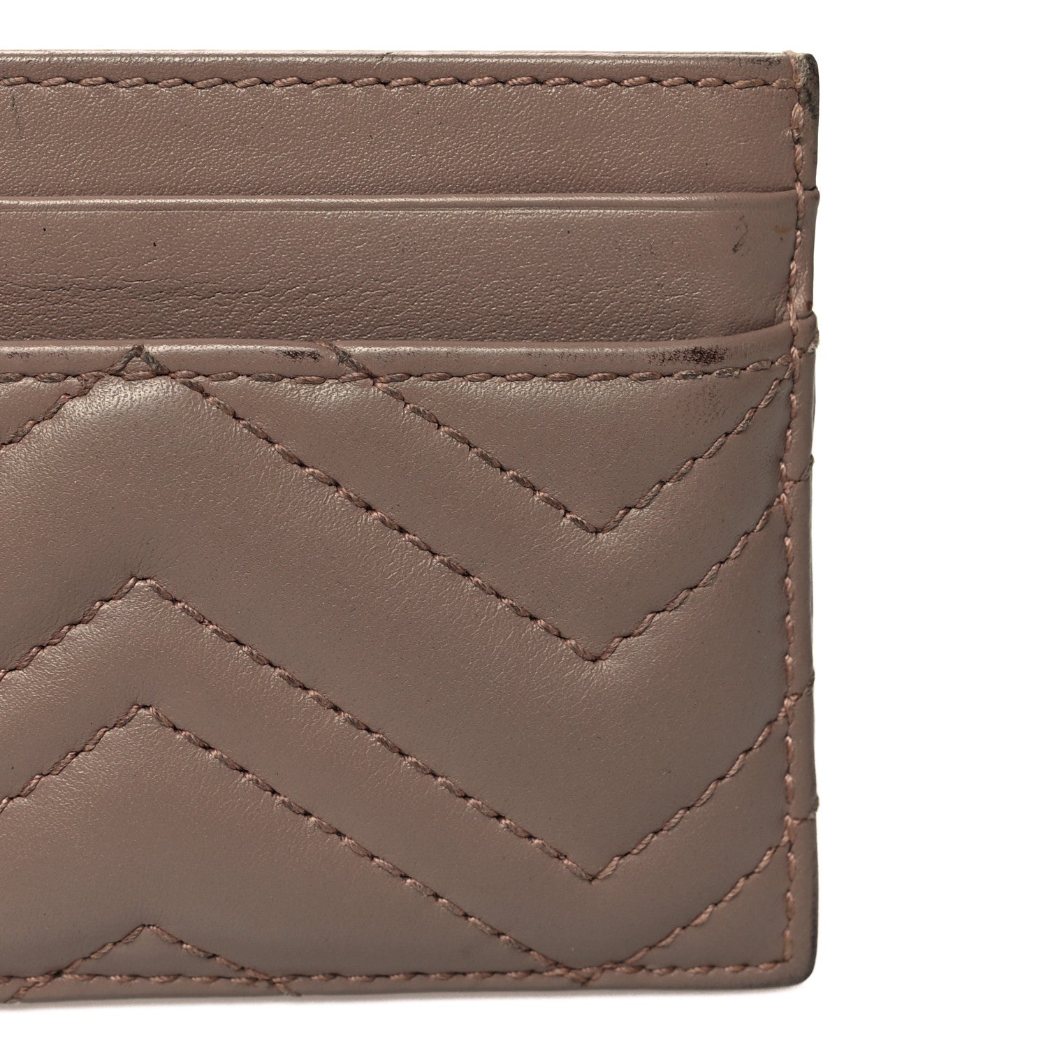 Gucci Calfskin Matelasse GG Marmont Card Holder Porcelain Rose 12 of 12