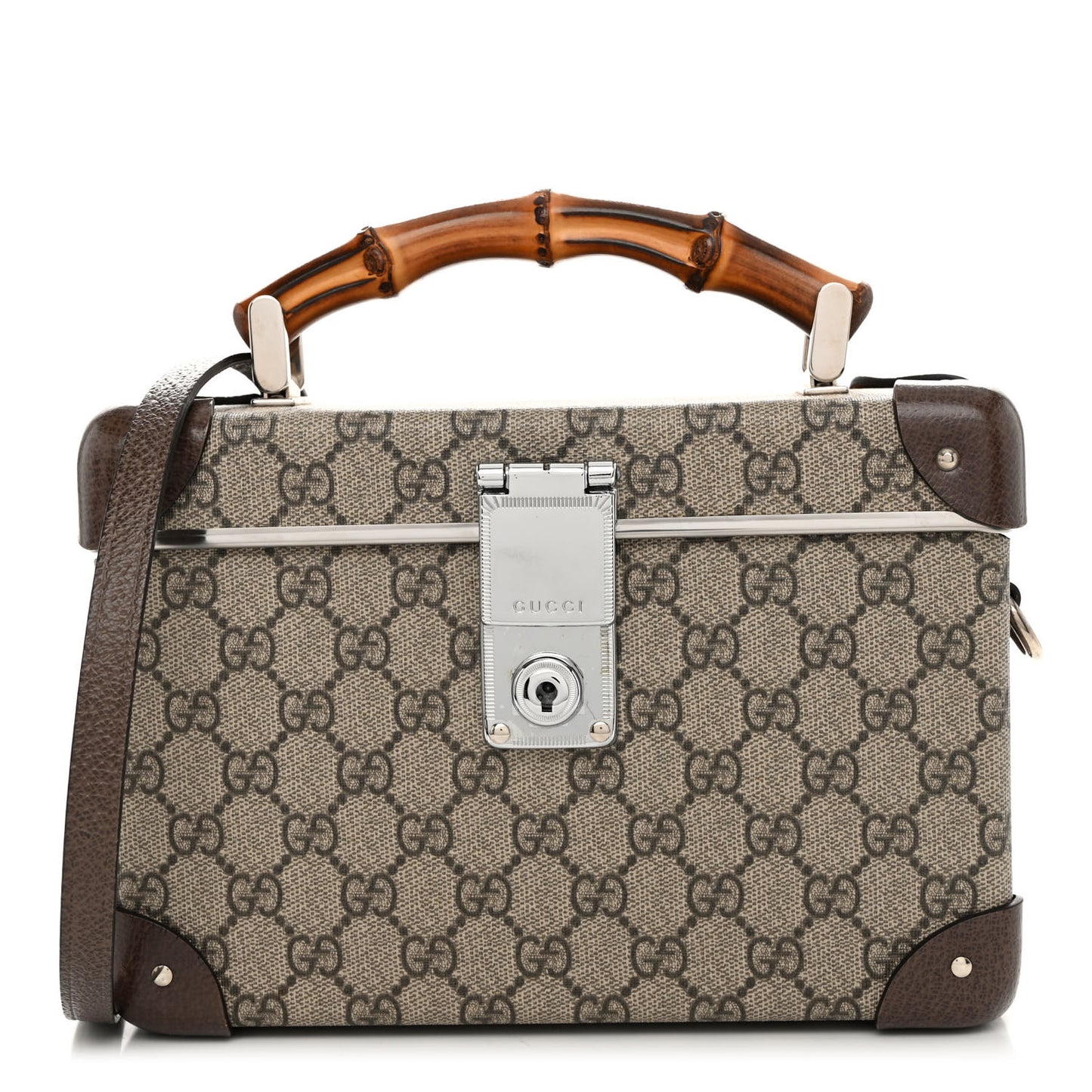 GG Supreme Monogram Globe-Trotter Beauty Case Brown