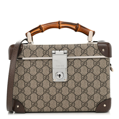 Gucci GG Supreme Monogram Globe-Trotter Beauty Case Brown 1 of 10