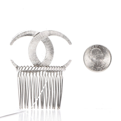 Chanel Crystal Dubai CC Hair Comb Pin Grey Silver 2 of 3